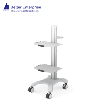 Mobile Equipment Cart with 2 Shelves