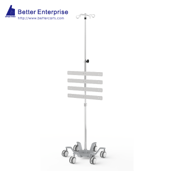 Heavy Duty Infusion Pump Stand with Medical Rails