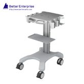 Fixed Height Ultrasound Cart with 5 Probe Holders